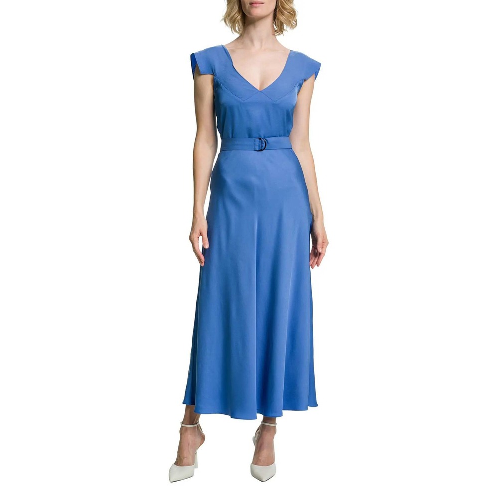 Ted Baker London Noemi V Neck Bias Cut Midi Dress‎ Light Blue Size 0 NEW $395